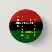 Badge Rond 2,50 Cm Christian JUNETEENTH (Devant)