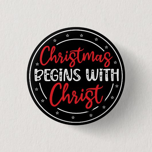 Badge Rond 2,50 Cm Christmas Begins With Christ-65772 (Devant)