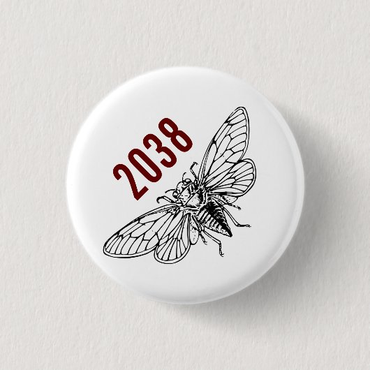 Badge Rond 2,50 Cm Cicadas 2038 (Devant)