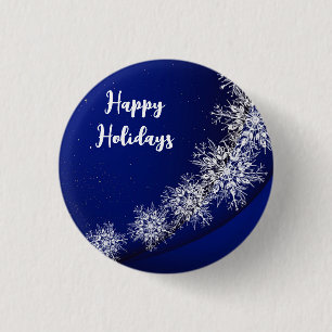 Badge Rond 2,50 Cm Ciel bleu étoilé avec des lacs de glace