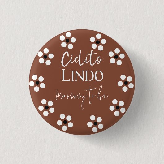 Badge Rond 2,50 Cm Cielito Lindo Talavera Baby shower mexicain Fiesta (Devant)