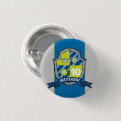 Badge Rond 2,50 Cm Cimetière de chevalier 10e anniversaire d'âge broc (Devant & derrière)