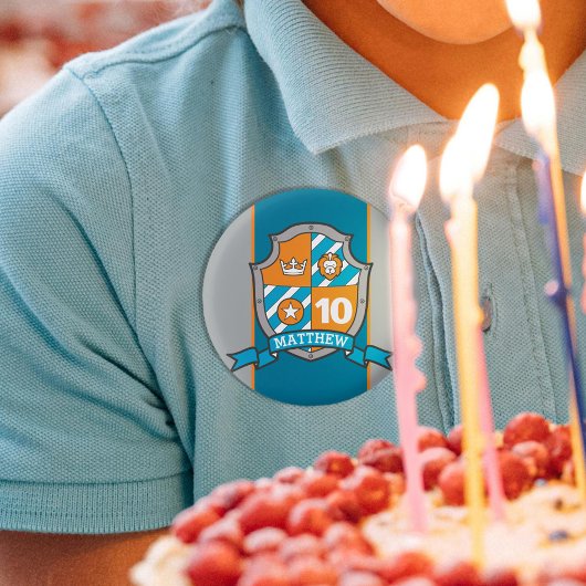 Badge Rond 2,50 Cm Cimetière de chevalier 10e anniversaire d'âge broc