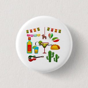 Badge Rond 2,50 Cm Cinco de Mayo Célébration Thunder_Cove 