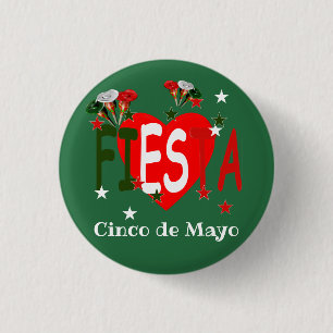 Badge Rond 2,50 Cm Cinco de mayo, fiesta mexicaine