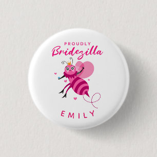 Badge Rond 2,50 Cm Citation Amusante Fièrement Reine Bridezilla Dessi
