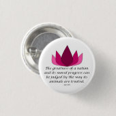 Badge Rond 2,50 Cm Citation de Gandhi (Devant & derrière)