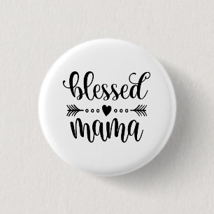 Badge Rond 2,50 Cm Citation de la fête des mères de maman bénie   Bou