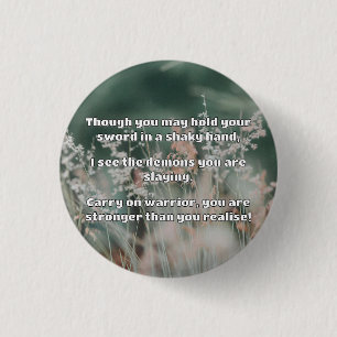 Badge Rond 2,50 Cm Citation d'encouragement positif Empath Warrior