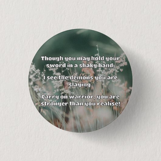 Badge Rond 2,50 Cm Citation d'encouragement positif Empath Warrior (Devant)