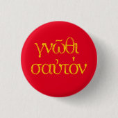 Badge Rond 2,50 Cm Citations du grec ancien : "Connaissez le thyself (Devant)