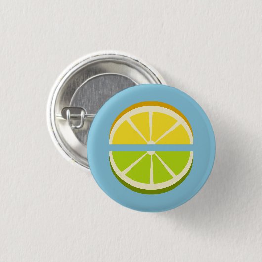 Badge Rond 2,50 Cm Citron et citron vert (Devant & derrière)