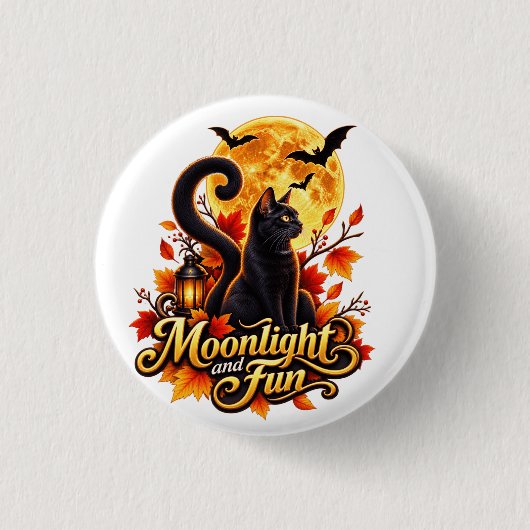 Badge Rond 2,50 Cm Clair de lune et plaisir (Devant)