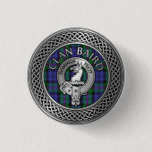 Badge Rond 2,50 Cm Clan Baird Crest & Tartan Knot (Devant)