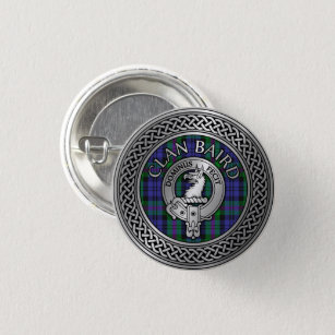 Badge Rond 2,50 Cm Clan Baird Crest & Tartan Knot