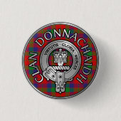 Badge Rond 2,50 Cm Clan Donnachaidh | Robertson Crest & Tartan (Devant)