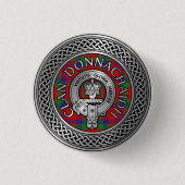Badge Rond 2,50 Cm Clan Donnachaidh | Robertson Crest & Tartan Knot (Devant)