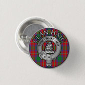 Badge Rond 2,50 Cm Clan Haig Crest & Tartan (Devant & derrière)