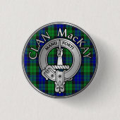 Badge Rond 2,50 Cm Clan MacKay Crest & Tartan (Devant)