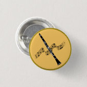 Badge Rond 2,50 Cm Clarinet (Devant & derrière)