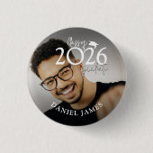 Badge Rond 2,50 Cm Class Of Graduate Photo Graduation (Devant)