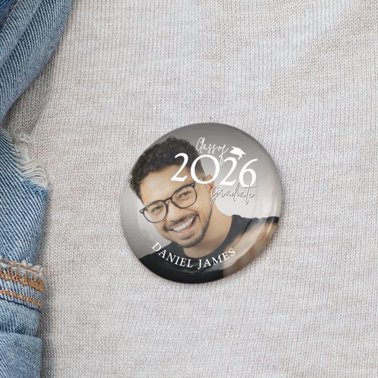 Badge Rond 2,50 Cm Class Of Graduate Photo Graduation