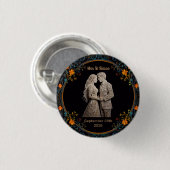 Badge Rond 2,50 Cm Classe royale mariée et mariée (Devant & derrière)