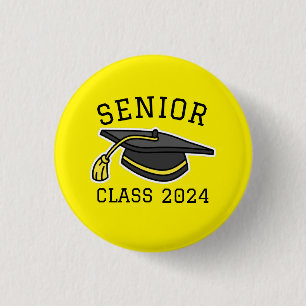 BADGE ROND 2,50 CM CLASSE SUPÉRIEURE DE COULEUR JAUNE 2024