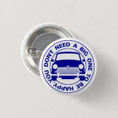 Badge Rond 2,50 Cm Classic Austin Mini Cooper (Devant & derrière)