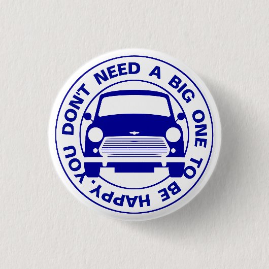 Badge Rond 2,50 Cm Classic Austin Mini Cooper (Devant)