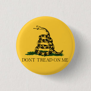 Badge Rond 2,50 Cm Classic Don't Tread on Me, Gadsden flag tea party