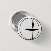 Badge Rond 2,50 Cm Classique "calice flamboyant " (Devant & derrière)