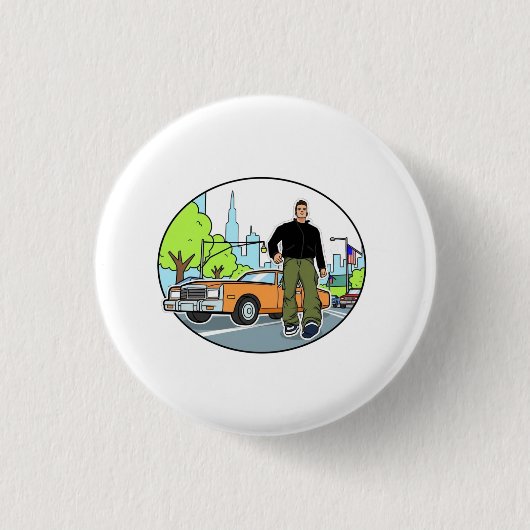 Badge Rond 2,50 Cm Claude - GTA 3 (Devant)
