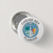 Badge Rond 2,50 Cm Clé Cudjoe - Clés Floride (Devant & derrière)