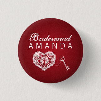 Badge Rond 2,50 Cm Clé élégante de faveur de demoiselle d'honneur à