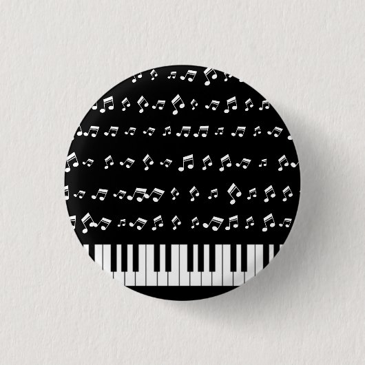 Badge Rond 2,50 Cm Clés de piano (Devant)