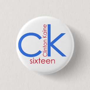 Badge Rond 2,50 Cm Clinton Kaine 2016