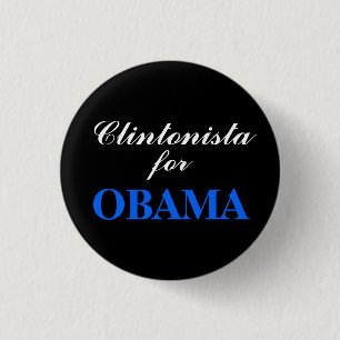Badge Rond 2,50 Cm Clintonista pour OBAMA