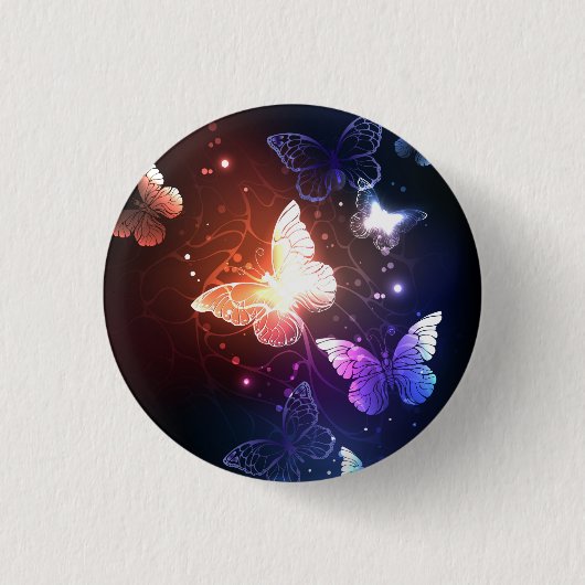 Badge Rond 2,50 Cm Clowing Night Butterflies (Devant)