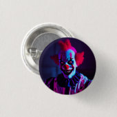 Badge Rond 2,50 Cm clown effrayant (Devant & derrière)