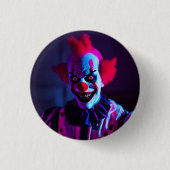 Badge Rond 2,50 Cm clown effrayant (Devant)