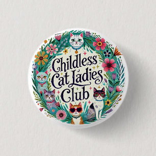 Badge Rond 2,50 Cm Club féminin sans chats