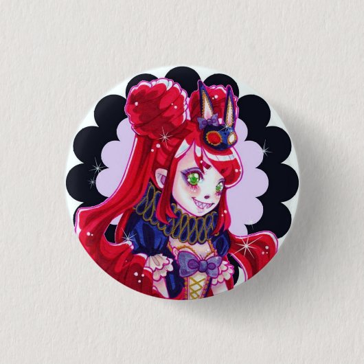 Badge Rond 2,50 Cm CMonster déplaisant et mignon (Devant)