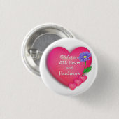 Badge Rond 2,50 Cm CNAs sont TOUS LES coeur et assidu (Devant & derrière)