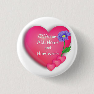 Badge Rond 2,50 Cm CNAs sont TOUS LES coeur et assidu