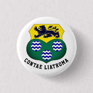 Badge Rond 2,50 Cm Coat of Arms of County Leitrim, Ireland