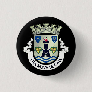 Badge Rond 2,50 Cm Coat of Arms of Vila Nova de Gaia, PORTUGAL