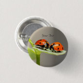 Badge Rond 2,50 Cm Coccinelles Coléoptères Pinback Button (Devant & derrière)