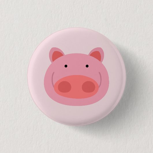 Badge Rond 2,50 Cm Cochon (Devant)