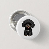 Badge Rond 2,50 Cm Cockapoo noir (Devant & derrière)